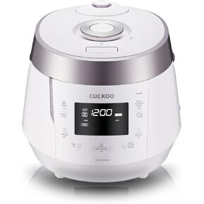 CUCKOO CRP-P0609S | 6-Cup (Uncooked) Pressure Rice Cooker | 12 Menu Options: Quinoa, Nu Rung Ji, GABA/Brown Rice & More, Made in Korea | Black/Copper