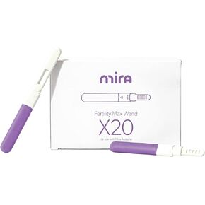 Mira Fertility MAX Wands, Ovulation Test Strips for Women, Predict & Confirm Ovulation at Home, Track PdG, LH and E3G, Use with The Digital Mira Fertility Monitor Kit + App, 20 Tests in Kuwait