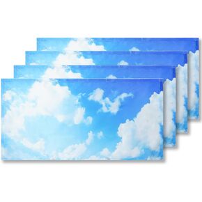 4 Pcs Fluorescent Light Covers for Ceiling Lights Classroom Office Magnetic Light Filters Light Diffusers for Reducing Harsh Glare Flicker 4 x 2 FT, Maple Leaf