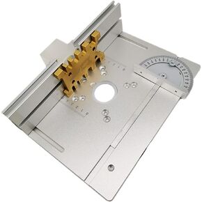 Set of 3 Router Table Insertion Plates, Aluminum Alloy, Wood Milling, Flip Board Trimming Machine, Engraving Auxiliary Tool with Miter Gauge, Saw