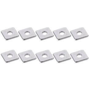 Square Washer, 10Pcs M3 M4 M5 M6 M8 304 Stainless Steel Square Plate Washers Flat Pad Spacer Gasket for Hardware Fastener(M4x10x10x1)