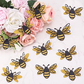 24pcs 3D Bee Stickers, 2 Sizes Tiny Bee Ornaments Honey Bee 3D Stickers Bee Party Wall Decor Honey Bees Crafts Honey Bee Wall Clings Perfect Decorations for Home Windows Parties