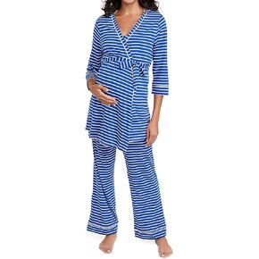 Cosabella Women's Bella Printed Maternity Nursing 3 Piece Pj Set