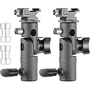 SLOW DOLPHIN Camera Flash Speedlite Mount Swivel Light Stand with Umbrella Bracket Holder （2 PCS）