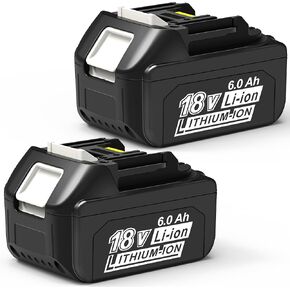 6.0Ah Battery Replacement for Makita 18V Battery Compatible with 18 Volt BL1860B BL1850B BL1840B BL1830B BL1815B Batteries