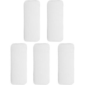 Kawaii Adult Diaper Liner Booster Pad Insert, Highly Absorbent Reusable Cloth Diaper Pads, Oversize 4-Layer (19 x 7.5) Pack of 5