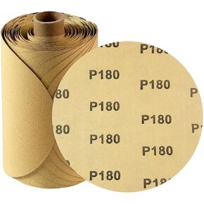 100PCS PSA Sanding Discs 6 Inch 320 Grit Adhesive Backed Sandpaper Roll Sticky-Back Sandpaper for DA Sander Sanding Disc Roll for Finishing Various Materials-Wood Metal Woodworking