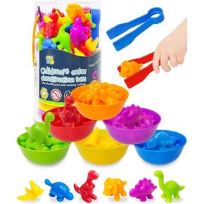 Yetonamr Counting Dinosaurs Montessori Toys for 3 4 5 Years Old Boys Girls, Toddler Stocking Stuffers Preschool Learning Activities Toys for Kids Ages 2-4, 3-5, 4-8, Birthday Gifts Sensory Toys