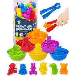 Yetonamr Counting Dinosaurs Montessori Toys for 3 4 5 Years Old Boys Girls, Toddler Stocking Stuffers Preschool Learning Activities Toys for Kids Ages 2-4, 3-5, 4-8, Birthday Gifts Sensory Toys