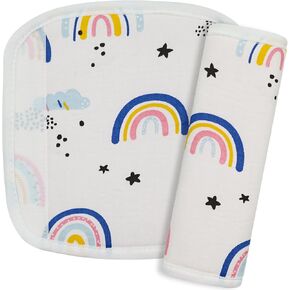 2Pcs Baby Car Seat Neck Cover for Kids, Children Seat Belt Cushion Cute Cartoon Pattern, Comfortable Soft Car Seat Belt Pads Cover Neck Support Travelling (Pink Flower) in Kuwait