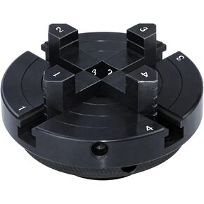 4 Inch Wood Lathe Chuck Set 1" x 8 tpi & 3/4"x16TPI Adapter, Self Centering 4 Jaw Wood Turning Chuck