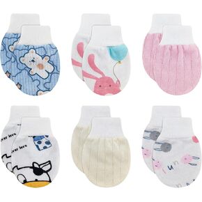 قفازات الأطفال من RATIVE بعمر 0-6,6-12 شهرًا من القطن العضوي لحديثي الولادة من الأولاد والبنات in Kuwait