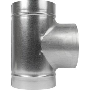 6" Inch W-Shape Ducting Splitter - 45 Degree Galvanized Steel 4-Way Dust Collection Fitting - Branches for Exhaust Fan - Ducting Adapter - Duct Hose Connector