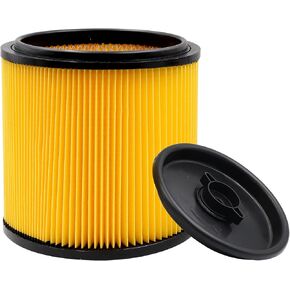 VCFS Replacement Filter for Vacmaster 5-16 Gallon Standard Cartidge Filter and Retainer，Also fit for shopvac 5-20 Gallon