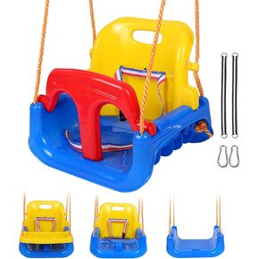 RedSwing Toddler Swing Outdoor,4 in 1 Baby Swing Seat, Anti-Flip Snug and Secure Detachable Infants to Teens Kids Swing Seat for Outdoor Playground, Backyard,Garden,Park,Play Equipment, Large Size