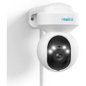 REOLINK 4K Outdoor Plug-in WiFi 6 Security Camera, PTZ Camera for Home Security, Wi-Fi 6 New Tech, Motion Tracking, Smart Detection, 3X Optical Zoom, Motion Spotlight, Local Storage, E1 Outdoor Pro