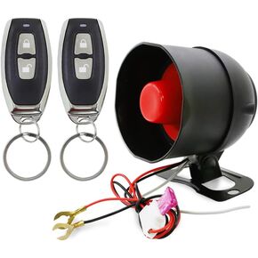 VJOYCAR DIYV1 1-Way إنذار سيارة لاسلكي نظام أمان المركبات مضاد للسرقة، مستشعر اهتزاز ضد السرقة، صفارة الإنذار العالمية 12 فولت، نظام حماية ضد السرقة التلقائي، بسيط DIY التثبيت