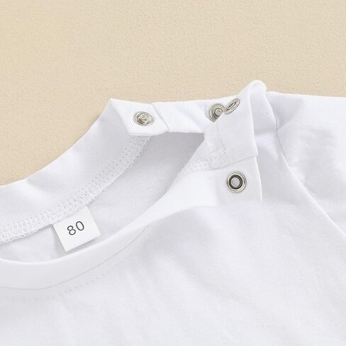 Toddler Baby Boy Girl Short Sleeve Crew Neck T Shirt Pullover Sweatshirt Summer Basic Tee Solid Casual Clothes in Kuwait