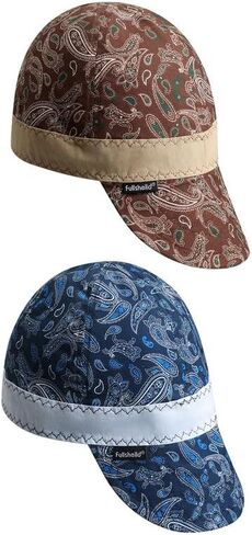 Fullsheild Reversible Welding Cap Flame Resistant CAT 2 Protective FR Welder Hats 6 Pannel Midweight Printed for Men Women in Saudi Arabia