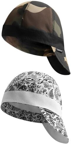 Fullsheild Reversible Welding Cap Flame Resistant CAT 2 Protective FR Welder Hats 6 Pannel Midweight Printed for Men Women in Saudi Arabia