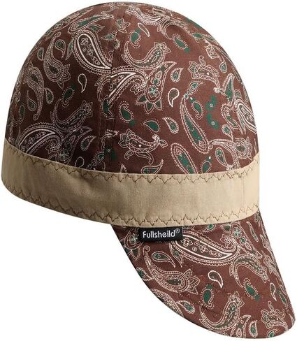 Fullsheild Reversible Welding Cap Flame Resistant CAT 2 Protective FR Welder Hats 6 Pannel Midweight Printed for Men Women in Saudi Arabia
