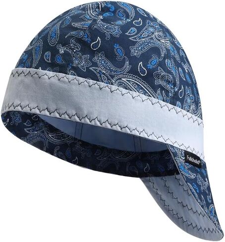 Fullsheild Reversible Welding Cap Flame Resistant CAT 2 Protective FR Welder Hats 6 Pannel Midweight Printed for Men Women in Saudi Arabia