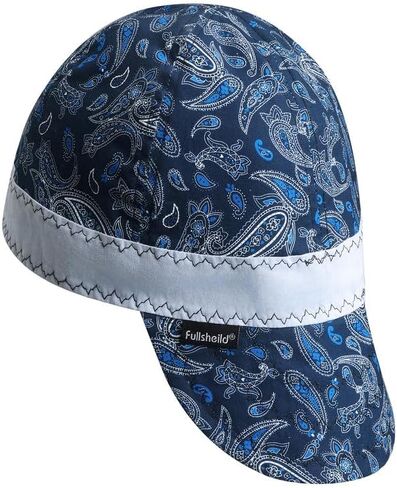 Fullsheild Reversible Welding Cap Flame Resistant CAT 2 Protective FR Welder Hats 6 Pannel Midweight Printed for Men Women in Saudi Arabia