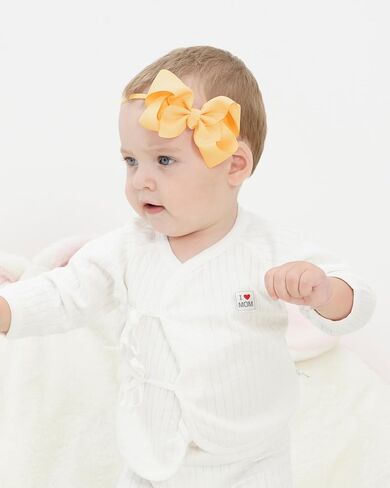 jollybows 40pcs 4inches Baby Girls Grosgrain Ribbon Hair Bows Headbands Nylon Elastic Hair Band Hair Accessories for Infants Newborn in Saudi Arabia