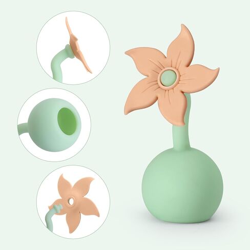 haakaa Flower Stopper Breastpump Stopper Manual Breast Pump Silicone Flower Stopper 100% Food Grade Silicone BPA PVC and Phthalate Free 1 pc, White in Kuwait