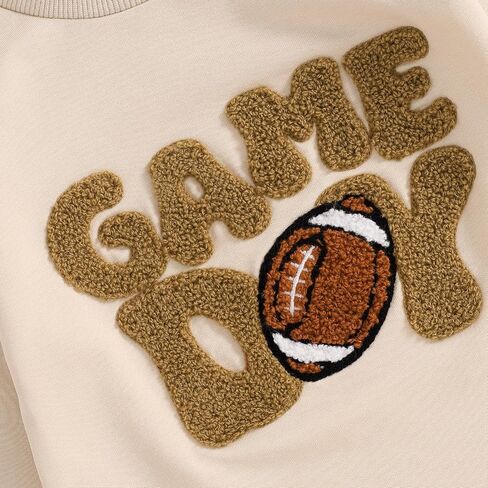 Karuedoo Baby Boy Girl Football Sweatshirt Bubble Romper Oversized Sweater Romper Long Sleeve Bodysuit Outfit Fall Clothes in Saudi Arabia