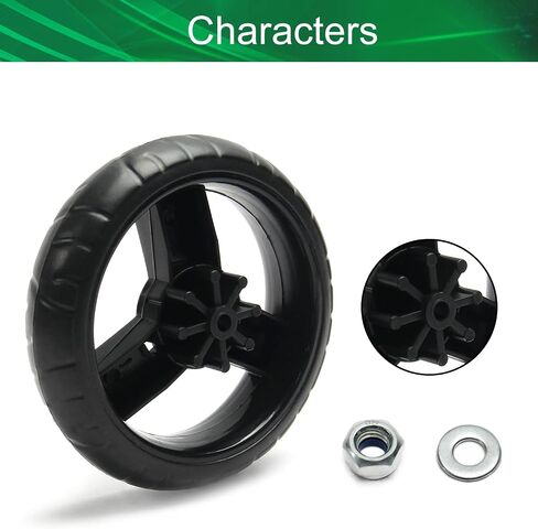 Yinpecly 2Pcs Single Wheel 5.12inch Dia Wheel Pulley Rolling Roller Black Compatible with Both Strollers and Kid Bikes in Saudi Arabia