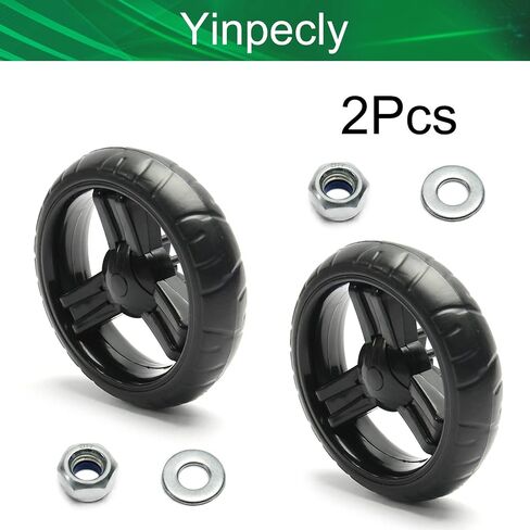 Yinpecly 2Pcs Single Wheel 5.12inch Dia Wheel Pulley Rolling Roller Black Compatible with Both Strollers and Kid Bikes in Saudi Arabia