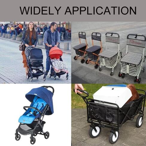 Yinpecly 2Pcs Single Wheel 5.12inch Dia Wheel Pulley Rolling Roller Black Compatible with Both Strollers and Kid Bikes in Saudi Arabia