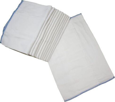 OsoCozy - Prefold Cloth Diapers (1 Doz) - Soft, Absorbent Durable Diaper Service Quality Prefolds Cloth Diapers - 100% Cotton in Kuwait