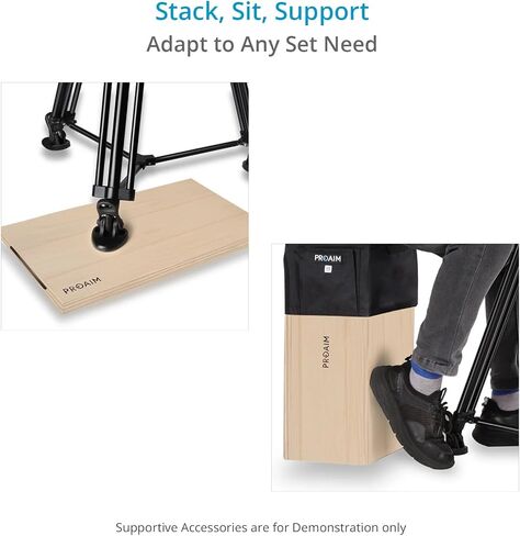 PROAIM Apple Box (كامل) للاستوديو ومجموعة الأفلام والتصوير الفوتوغرافي. للدعم أو التسوية أو الجلوس أو الوقوف (AB-FL-WH) in Kuwait
