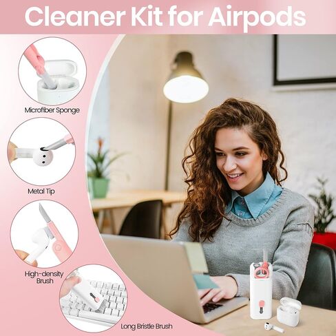VUBOJO Laptop Screen Keyboard Earbud Cleaner Kit，Electronics Cleaning Tool for MacBook iPad iPhone Pro Cell Phone,airpod Cleaner kit,Computer Cleaning Tool Kit(Blue) in Kuwait