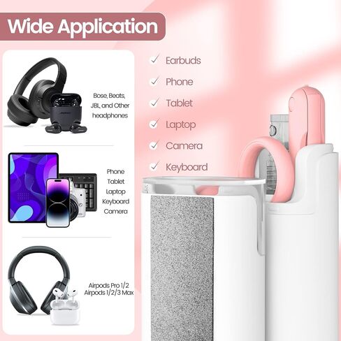 VUBOJO Laptop Screen Keyboard Earbud Cleaner Kit，Electronics Cleaning Tool for MacBook iPad iPhone Pro Cell Phone,airpod Cleaner kit,Computer Cleaning Tool Kit(Blue) in Kuwait