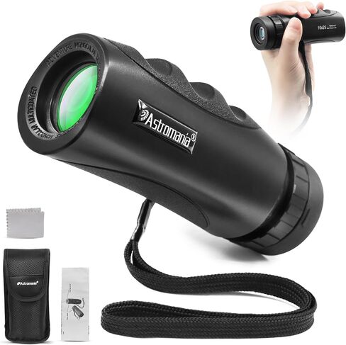Astromania Upgraded 10x25 Waterproof Compact Monocular, Smaller Size Easier to Carry Around for Bird Watching Hunting Camping Hiking Sport Game Concerts in Saudi Arabia