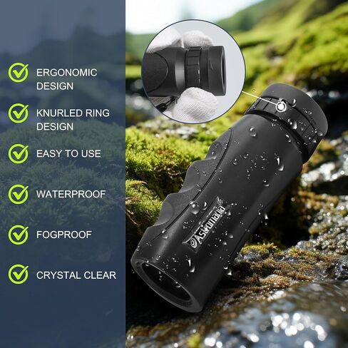 Astromania Upgraded 10x25 Waterproof Compact Monocular, Smaller Size Easier to Carry Around for Bird Watching Hunting Camping Hiking Sport Game Concerts in Saudi Arabia