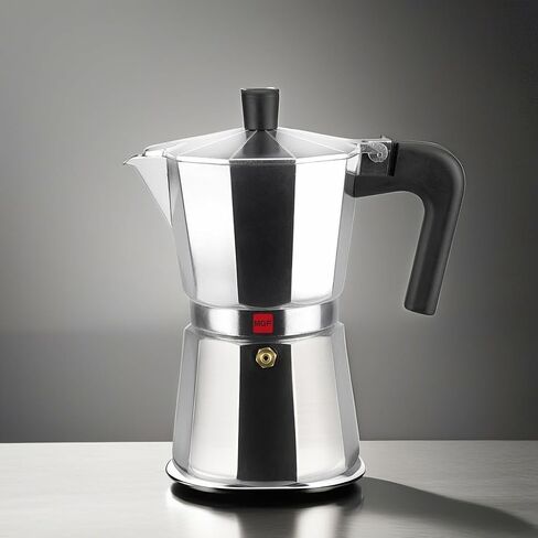 MAGEFESA KENIA - Stovetop Espresso Coffee Maker, 9 cups Size, make your own home italian coffee with this moka pot, made in extra thick aluminum, safe and easy to use, cafetera, café in Kuwait