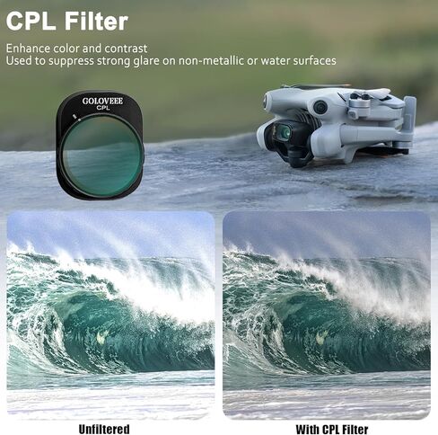 ND & CPL Lens Filter Set for DJI Mini 4 Pro (Aluminum Frame),8 Pack ND8 ND16 ND32 ND64 ND128 ND256 UV CPL,Multi-Coated HD Optical Glass Polarizer,DJI Mini 4 Pro Drone Lens Accessories in Saudi Arabia