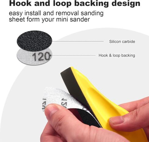 طقم صنفرة يدوية بتفاصيل 140 قطعة، ورق صنفرة صغير بإصبع صغير مقاس 3.5 بوصة × 1 بوصة، أداة سنفرة من ورق الصنفرة من كربيد السيليكون الرطب الجاف من 80 إلى 600 للمشروعات الصغيرة والمساحات الضيقة والخشب والحرف المعدنية in Kuwait