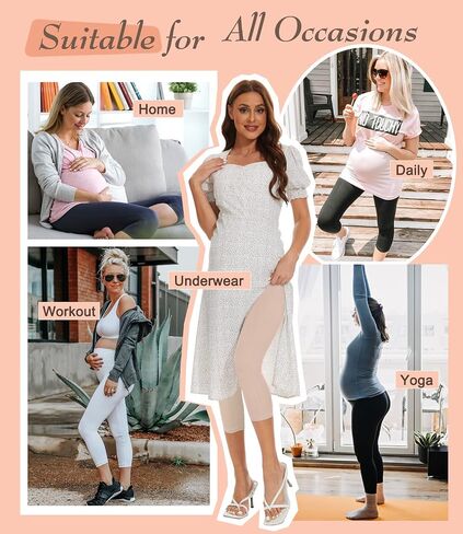 3 Pack Women's Maternity Leggings with Pockets Over The Belly Soft Workout Activewear Pregnancy Yoga Pants in Saudi Arabia