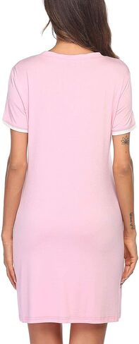 Ekouaer Nightgowns for Women Button Down Pajamas Tops Short Sleeve Sleepwear V-Neck Sleepwear S-3XL in Saudi Arabia