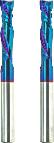 2 PCS CNC Router Bits Up&Down Cut Solid Carbide Compression End Mill 1/4" Shank for Side milling, end milling, Finish Machining in Kuwait