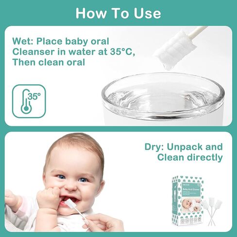 Baby Tongue Cleaning, 26-Pack Infant Baby Tougue Cleaner, Disposable Baby Gum Brush Newborn Mouth Cleaner Dental Care for 0-36 Month Baby in Saudi Arabia