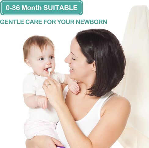 Baby Tongue Cleaning, 26-Pack Infant Baby Tougue Cleaner, Disposable Baby Gum Brush Newborn Mouth Cleaner Dental Care for 0-36 Month Baby in Saudi Arabia