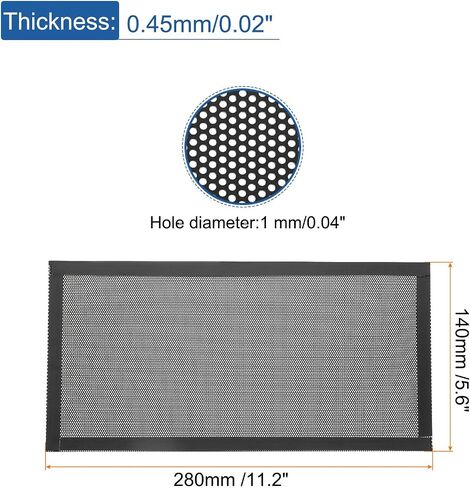 MECCANIXITY 5PCS PC Dust Filter, 120mmx120mm PVC Computer Case Cooler Dustproof Mesh Cover Fan Grills for Computer Chassis Speaker, White in Saudi Arabia