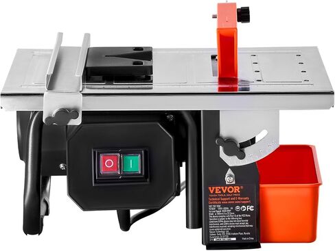 VEVOR7-inch 65Mn Steel Blade, Wet Tile Saw, 3500 RPM Induction Motor, Tile Cutter Wet Saw with Water Reservoir, 0-45 Degrees Miter Angle for Cutting Tiles and Stones, for DIY Enthusiasts in Saudi Arabia