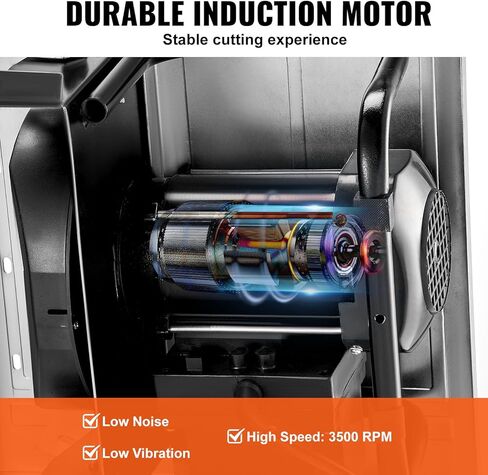 VEVOR7-inch 65Mn Steel Blade, Wet Tile Saw, 3500 RPM Induction Motor, Tile Cutter Wet Saw with Water Reservoir, 0-45 Degrees Miter Angle for Cutting Tiles and Stones, for DIY Enthusiasts in Saudi Arabia
